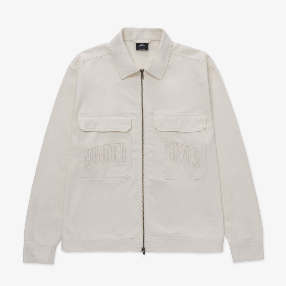 100 Thieves Foundations SS’24 Cotton Twill Jacket - Cream
